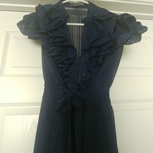 Woman's navy blue dress